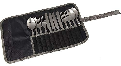 Regatta Cutlery Set - Black/Seal Grey, 4 Persons