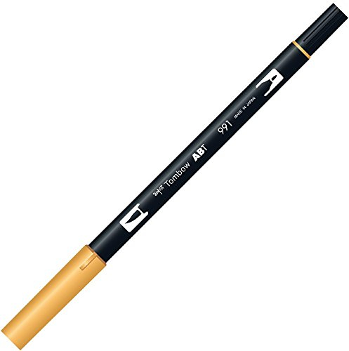 Tombow Dual Brush Pinselstift, zweiseitig verwendbar, helles Ocker