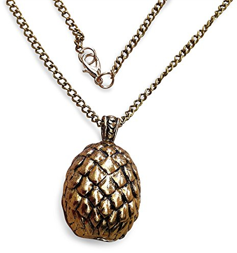 Orion Creations TV Inspired GOT Khaleesi Antique Golden Tone Dragon Egg Pendant Necklace