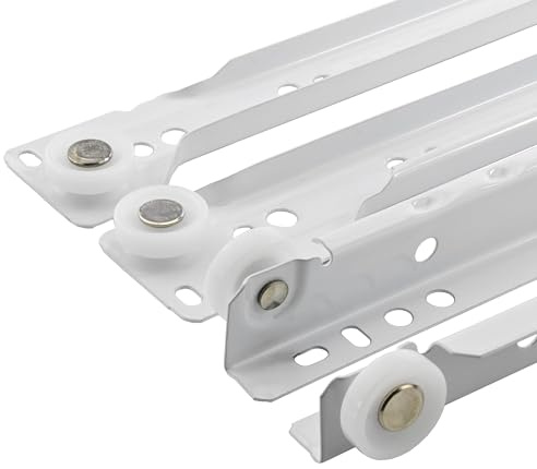 Mprofi MT® 20 Stück, 10 Paar | Schubladenschienen Teilauszug | 500mm Länge | Robuste Schubladenschiene aus Stahl | 30 kg Tragkraft | Einfache Montage für Möbel & Schränke | Weiß | VB500/10