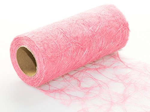Protinam Sizoweb 20cm x 20m Tischläufer Tischband in Rosa zur Dekoration wie Sommer, Ostern, Weihnachten oder Hochzeiten abgelängt (20m, rosa 3030)