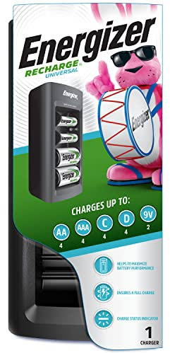 Energizer Family Charger (AA, AAA, C, D, 9 V, Black, Silver)