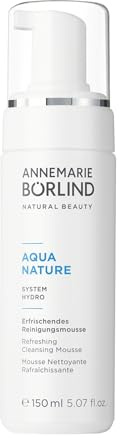 ANNEMARIE BÖRLIND AQUANATURE Erfrischendes Reinigungsmousse (150ml) - reinigt sanft und gründlich, befeuchtet die Haut, sorgt für ein erfrischtes Hautgefühl - Vegan