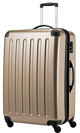 Hauptstadtkoffer - Alex - Hartschalen-Koffer Koffer Trolley Rollkoffer Reisekoffer Erweiterbar, 4 Rollen, 75 cm, 119 Liter, Champagner