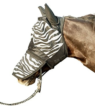 HKM Fliegenschutzmaske -Zebra- mit Nüsternschutz