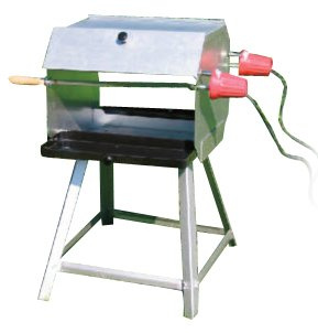 Mutzbratengrill Holzgrill mit 2 Spießen für 14 Portionen ohne Motoren