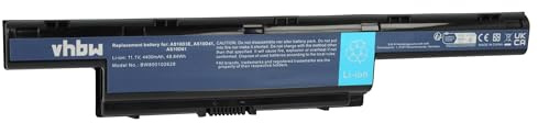 vhbw Akku kompatibel mit Acer Aspire 7552 | 7552G, 7741G, 7741Z, 7741ZG, 7750, 7750G, AS4551-2615 Notebook (4400mAh, 11,1V, Li-Ion)