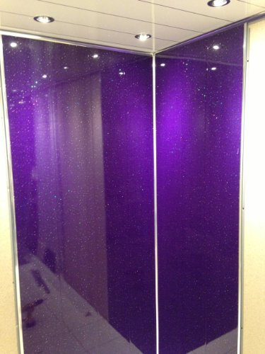 5mm Purple Diamond Stone Wall Panels & Ceiling Panels AKA Purple Sparkle. Tongue and Grooved . Ideal for your bath/shower walls going over tiles and on your ceiling 100% waterproof