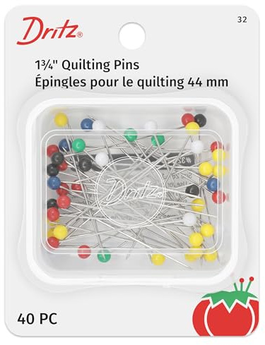 Dritz 32 Quilting Pins, Yellow, 1-3/4-Inch (40-Count)