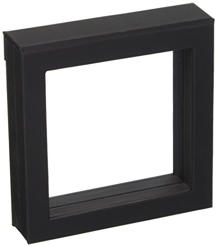 SAFE 4507 Marco flotante negro 13x13 cm - Marco para monedas - Marco para objetos - Marco 3D para sus monedas