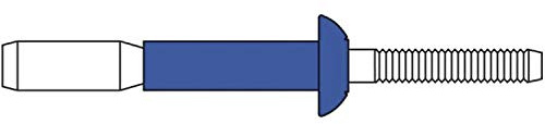 Gesipa MEGA Grip Blindniete Stahl 6,4 x 14,1 mm, 200 Stück, (1455663) Blindniettechnik, Grau