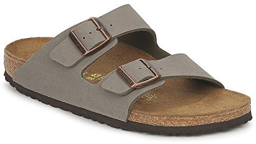 Birkenstock 151213 Arizona stone, Birkibuc sandalo Uomo, Stone EU 39