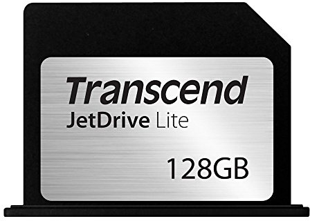 Transcend 128 GB JetDrive Lite extra Speicher-Erweiterungskarte für MacBook Pro (Retina) 15'', angepasst und abschließend mit dem Karten-Slot (Generation Ende 2013- Mitte 2015), TS128GJDL360