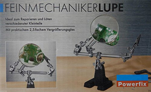 Feinmechaniker Lupe Dritte Hand helfende Hand Powerfix 2,5 Fach Vergrößerung