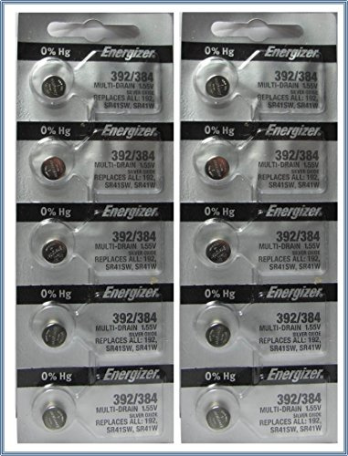 10 Energizer 392/384 Multi-Drain Batteries (LR41) by Energizer