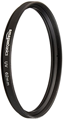 Amazon Basics 62 mm Circular UV Protection Filter for Clearer Pictures, Protects from Dust, Dirt and Scratches