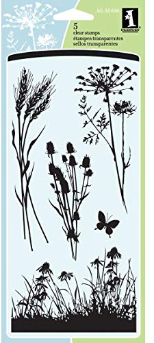 Inkadinkado Meadow Floral Clear Stamp Set, 5 pc