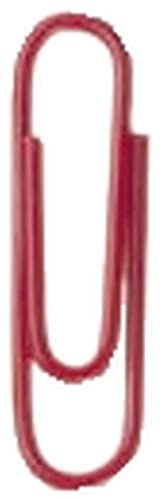 Alco-Albert 259-12 Briefklammer, Metall, kunststoffüberzogen, 26 mm, rot, Dose, 1000 Stück