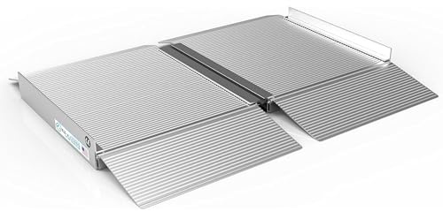 EZ-ACCESS - Portable Wheelchair Ramp - Handicap Ramp for Home, Portable Ramps for Wheelchairs with Ergonomic Handles, Extruded Tread & Self-Adjusting Bottom Transition Plates, 2 x 30 Inches Singlefold