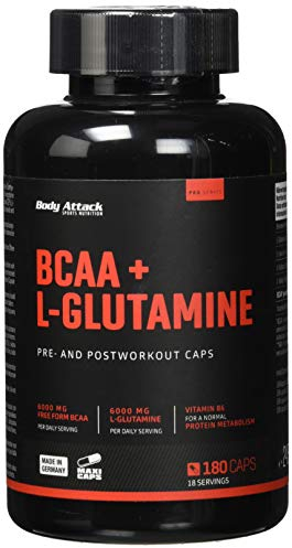 Body Attack BCAA+ L-Glutamine, 1er Pack (1x 180 Kapseln)