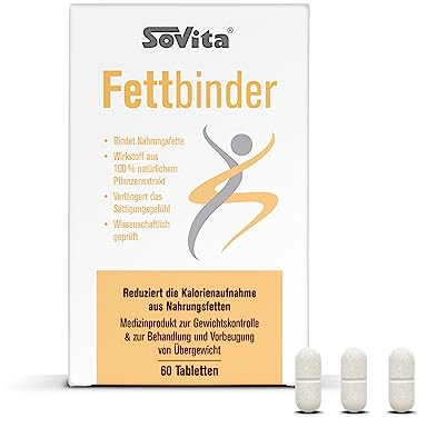Fettbinder | Reduziert die Kalorienaufnahme aus Nahrungsfetten | Medizinprodukt | 60 Tabletten