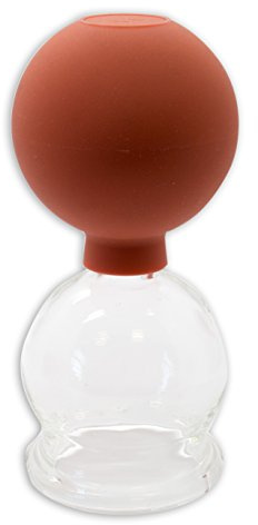 Schröpfglas | mit Saugball | und Olive | Schröpfset | Feuer Schröpfen | Qualitätsglas (ca. 4,5cm)