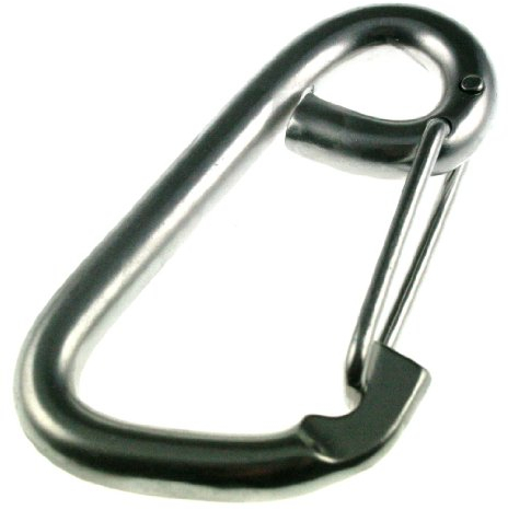 ARBO-INOX® - Karabiner - Schnapphaken - Edelstahl A4 - mit Auge - Sicherungsbügel - 100mm x 10mm