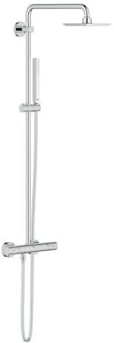 GROHE Euphoria 152 - Duschsystem mit Thermostatbatterie (wassersparend, Wandmontage, Verbrühungsschutz, Antikalk- System), chrom, 27932000