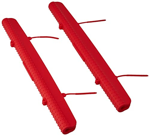 MasterClass Universal Silicone Oven Shelf Guards, 31 cm (12) (Set of 2) - Red