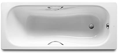 Roca,Princess,Bañera de acero rectangular con fondo antideslizante,Blanco,1700mm x 750mm x 415mm,A220270001