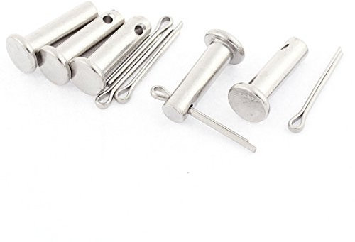 Sourcingmap M6x20mm Flat Head 304 Stainless Steel Clevis Pins 5 Sets