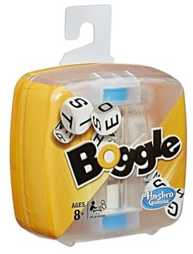 Hasbro Gaming Boggle Classic Game | Word Search Games | Ages 8+ | 1 or More Players | Portable Travel Size | Fun Family Dice Games for Adults and Kids