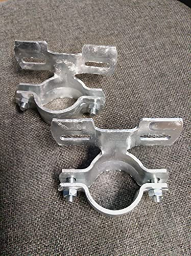 Kindel GmbH 1 Paar (2 Stück) Rohrschellen 48 mm feuerverzinkt 70mm Lochabstand, Edelstahl