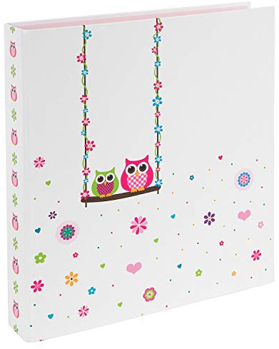 goldbuch 35043 Sammelordner DIN A4, Schulordner Motiv Eule, Ordner Rückenbreite 5 cm, Motivordner mit Kunstdruck, Multifunktionsordner, Weiß / Bunt