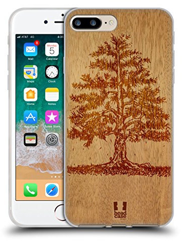Head Case Designs Arbre Art en Bois Coque en Gel [Protection de Qualité Militaire] Compatible avec Apple iPhone 7 Plus/iPhone 8 Plus Et Compatible avec MagSafe