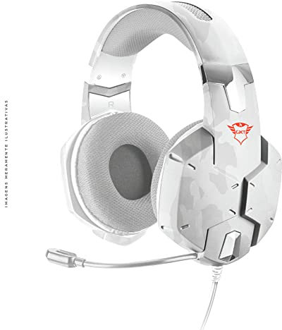 Trust GXT 322 Cuffie da Gioco, Stereo, Bianco Camuffamento