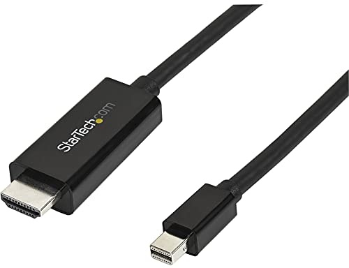 Mini-DisplayPort-auf-HDMI-Kabel – Mini-DisplayPort-auf-HDMI-Adapterkabel mit integriertem Computer-Monitor-Kabel – Schwarz – 3 m – Ultra HD 4k HMDI-Kabel 30 Hz - mDP-auf-HDMI-Kabel - (MDP2HDMM3MB)