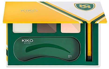 Kiko Milano Hi-Brow Expert Eyebrow Kit Nr. 02 Brunette Inhalt: Wax 1,7ml, Eyebrow Powder 2,5g, Highlighter 2,5g, Schablonen und Applikator