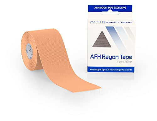Kinesiologie Tape | Rayon Tape Sports Exklusiv | wasserabweisende Kunstseide | ca. 5,00cm x 5m | Farbe: beige