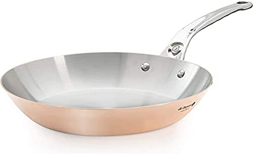 DE BUYER 6424.2 Round Frying Pan with Tail Copper/Stainless Steel, Copper, Copper, 56x32x13,5 cm