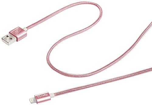 Celly USBLIGHTTEXRG - Cable USB con Conector Lightning, Color Rosa
