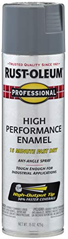 Rust-Oleum 7587838 Professional High Performance Enamel Spray Paint, 15 oz, Gloss Dark Machine Gray
