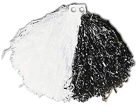 W WIDMANN MILANO Party Fashion 1090J Pom, unisex-adult, Weiß & Schwarz, One Size