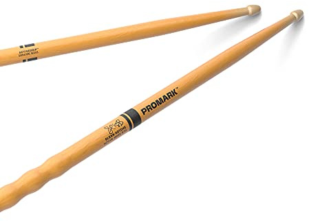 ProMark Schlagzeug Sticks - Glenn Kotche Active Wave Drumstick - ActiveGrip - Wird klebriger, wenn die Hände schwitzen - Active Grip Finish, Eichel-Tipp, Hickoryholz - 1 Paar