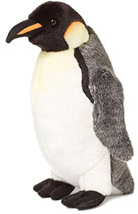 WWF 15189005 WWF00567 Plüsch Kaiserpinguin, realistisch gestaltetes Plüschtier, ca. 33 cm groß und wunderbar weich