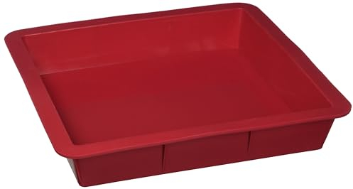 Crealys 513014 - Molde Cuadrado (Silicona), Color Rojo