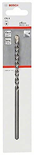 Bosch Professional 1x Jeu de foret à béton CYL-3 (pour béton, Ø 6 x 90 x 150 mm, accessoires perceuse à percussion)