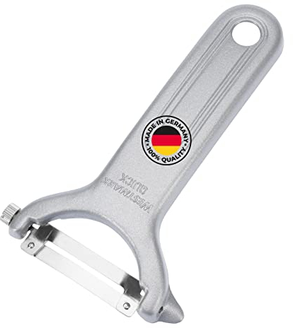 Westmark Pelador de verduras y espárragos, Quick, Hoja curvada de acero inoxidable, Revestimiento de aluminio, 60952270