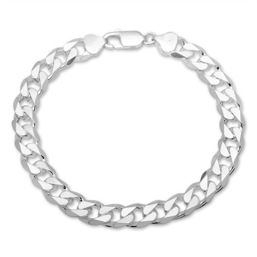 JEWLIX | Herren Panzerkette Armband 925 Sterling Silber 9mm Breit