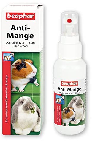 Beaphar - Anti-Mange Spray for Small Animals - For Rabbits, Guinea Pigs, & Rats - Kills Mange Mites Effectively - Vet-Strength Treatment - Easy-To-Use 75ml Spray